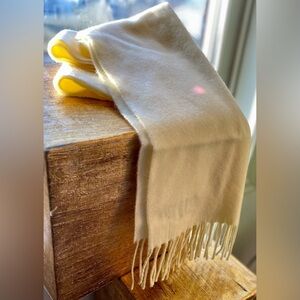 Elegant Cream and Yellow Scarf